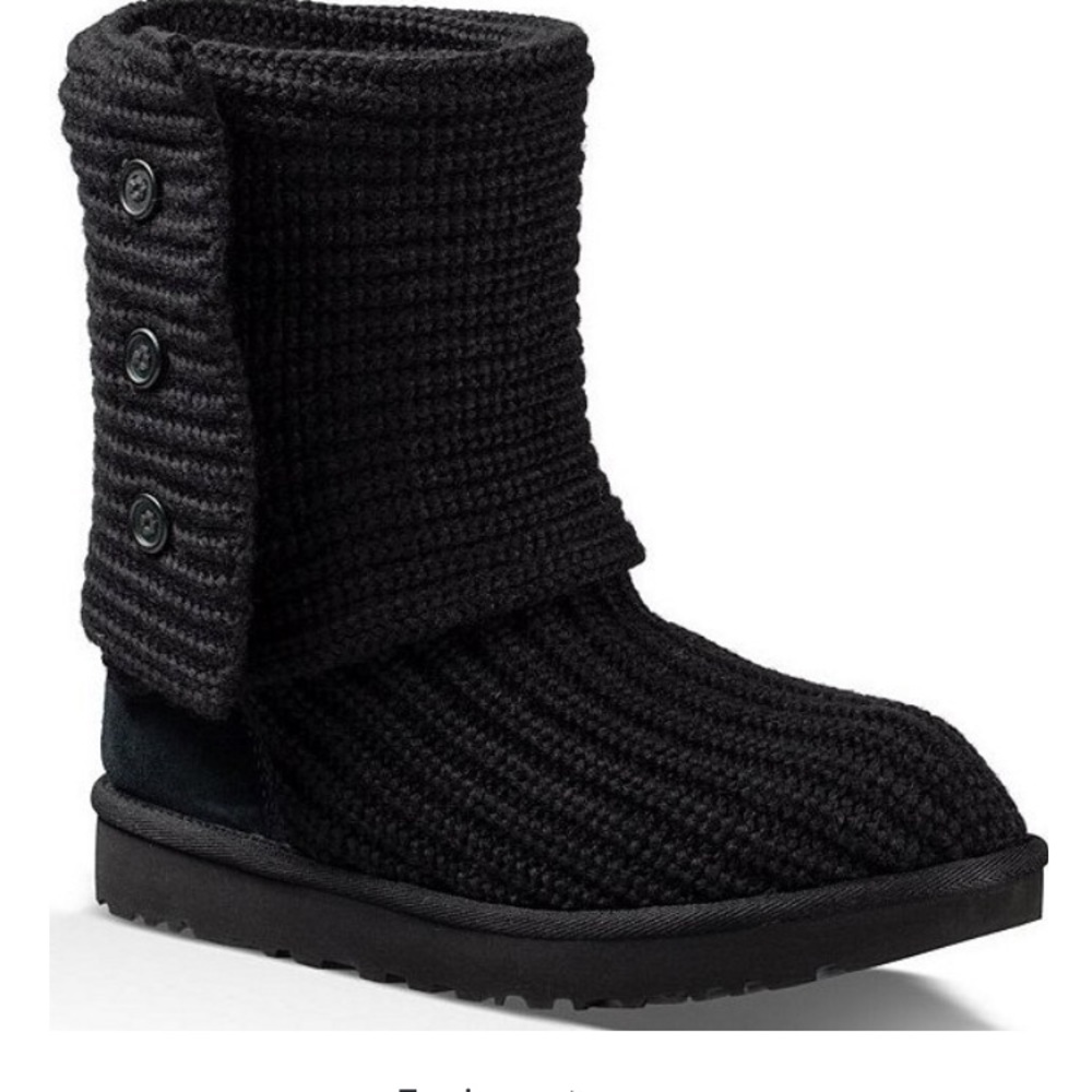 Ugg crochet black boots